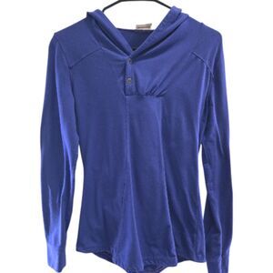 Athleta Magenta Pullover Hooded Top Sweatshirt Womens Sz Small Workout Athletic